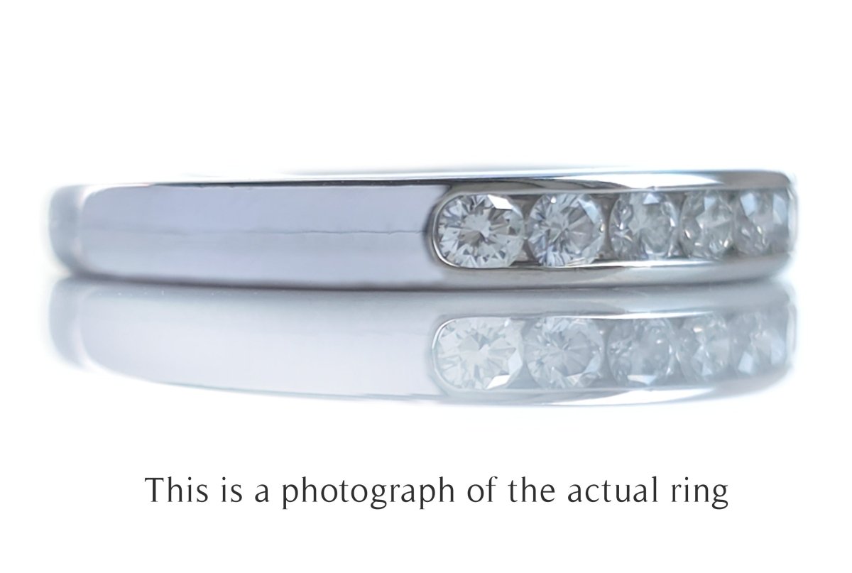Tiffany & Co 3mm Channel Set Wedding Band Ring - Bloomsbury Manor Ltd