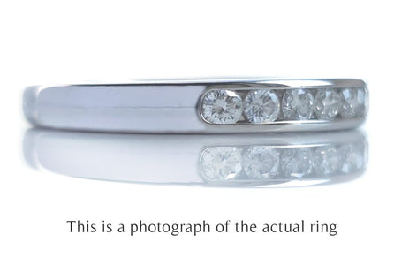 Tiffany & Co 3mm Channel Set Wedding Band Ring - Bloomsbury Manor Ltd