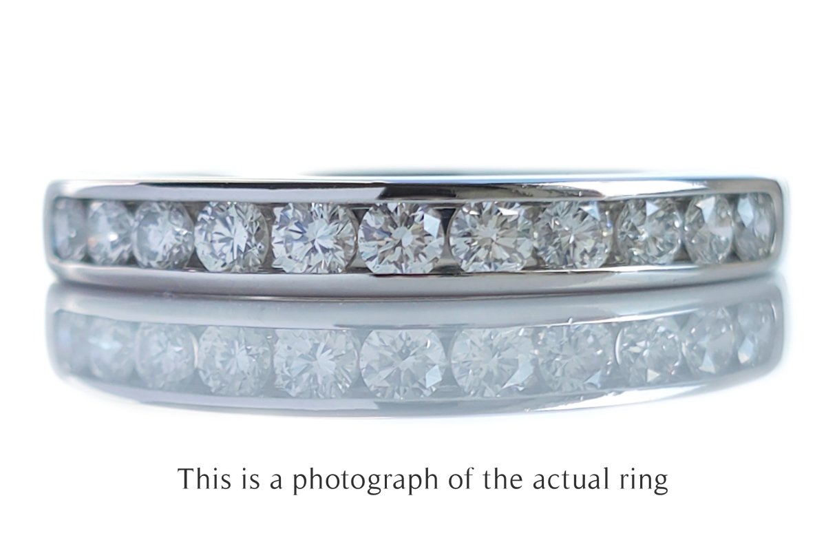 Tiffany & Co 3mm Channel Set Wedding Band Ring - Bloomsbury Manor Ltd