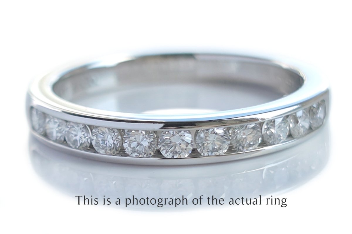 Tiffany & Co 3mm Channel Set Wedding Band Ring - Bloomsbury Manor Ltd