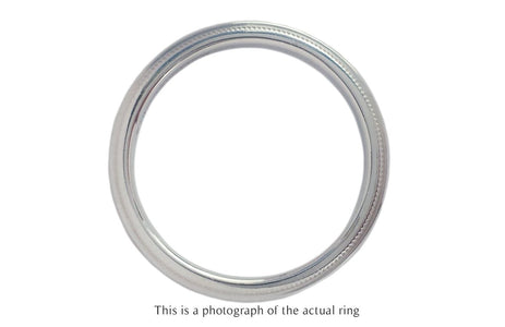 Tiffany & Co 3mm Millegrain Edge Together Platinum Wedding Band Ring - Bloomsbury Manor Ltd