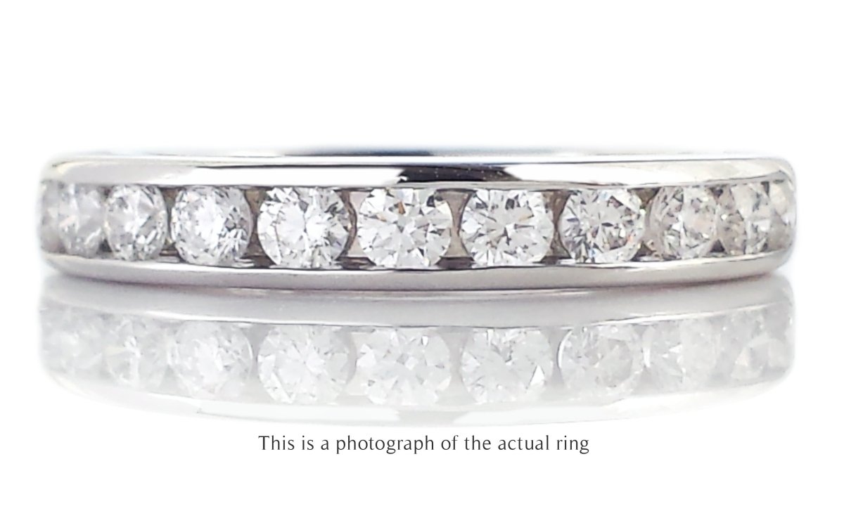 Tiffany Setting Diamond Half Circle 3mm Wedding Band