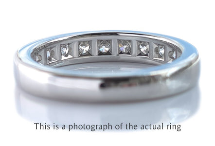 Tiffany & Co 4mm Channel Set Diamond Wedding Band Ring - Bloomsbury Manor Ltd
