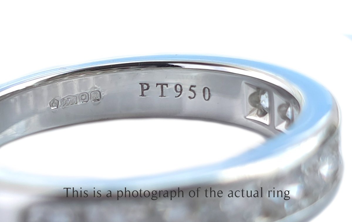 Tiffany & Co 4mm Channel Set Diamond Wedding Band Ring - Bloomsbury Manor Ltd