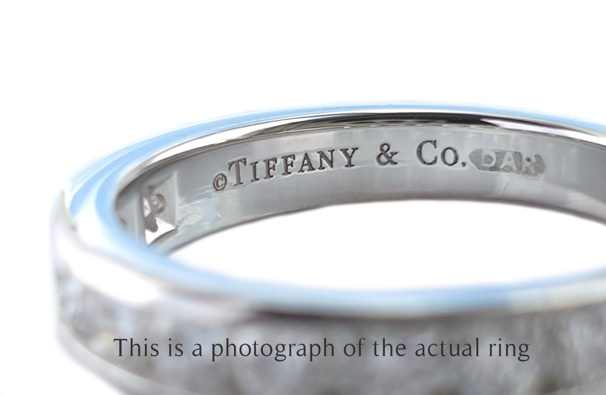 Tiffany & Co 4mm Channel Set Diamond Wedding Band Ring - Bloomsbury Manor Ltd
