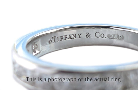 Tiffany & Co 4mm Channel Set Diamond Wedding Band Ring - Bloomsbury Manor Ltd