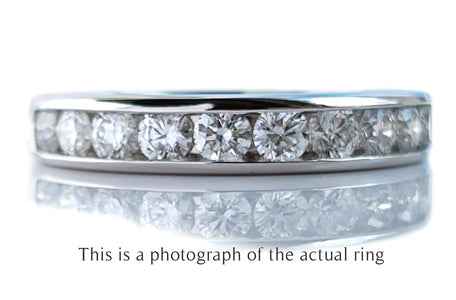 Tiffany & Co 4mm Channel Set Diamond Wedding Band Ring - Bloomsbury Manor Ltd