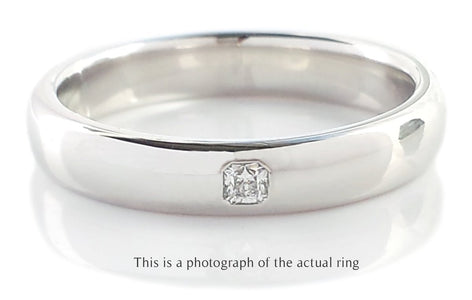 Tiffany & Co 4mm Mens Lucida Diamond Platinum Wedding Band - Bloomsbury Manor Ltd