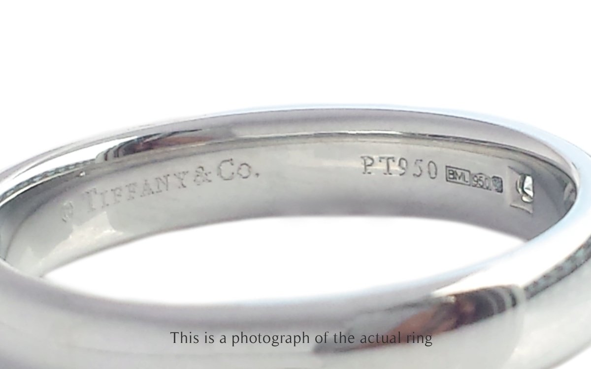 Tiffany & Co 4mm Mens Lucida Diamond Platinum Wedding Band - Bloomsbury Manor Ltd