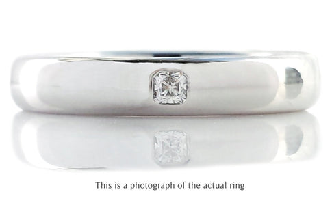 Tiffany & Co 4mm Mens Lucida Diamond Platinum Wedding Band - Bloomsbury Manor Ltd