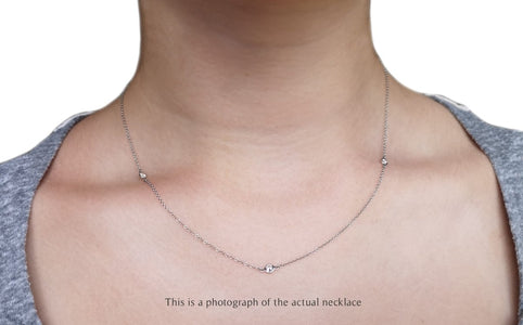 Tiffany & Co 5 Diamonds By The Yard Elsa Peretti Necklace - Bloomsbury Manor Ltd