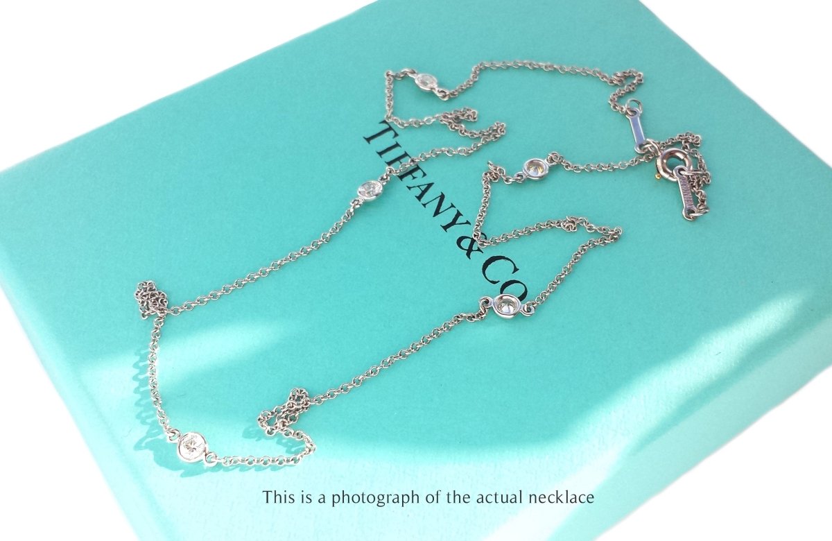 Tiffany & Co 5 Diamonds By The Yard Elsa Peretti Necklace - Bloomsbury Manor Ltd