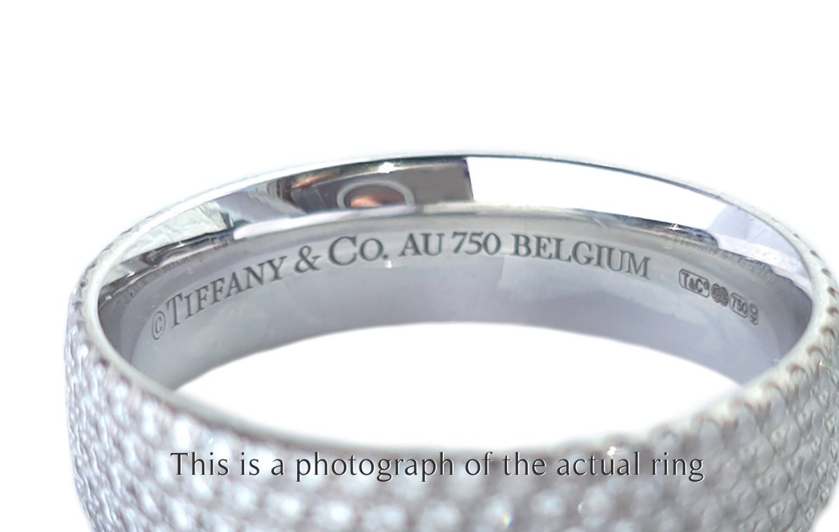 Tiffany & Co 5 Row Metro Diamond 18k White Gold Ring - Bloomsbury Manor Ltd