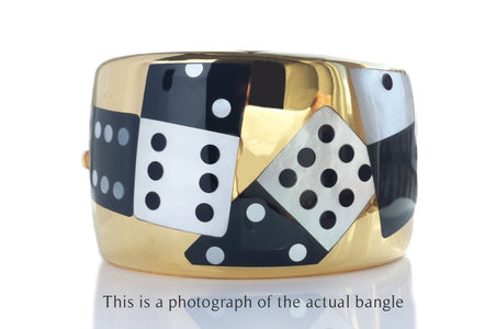 Tiffany & Co Angela Cummings 90s Dominoes Bracelet MOP Black Jade - Bloomsbury Manor Ltd