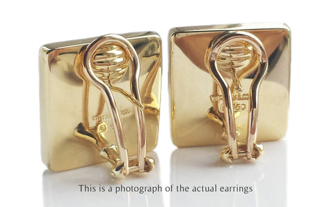 Tiffany & Co Angela Cummings Dice 18k Gold Earrings - Bloomsbury Manor Ltd