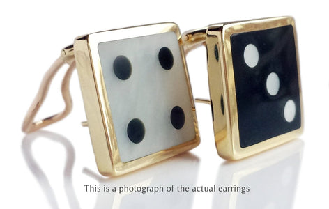 Tiffany & Co Angela Cummings Dice 18k Gold Earrings - Bloomsbury Manor Ltd