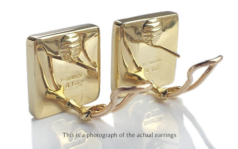 Tiffany & Co Angela Cummings Dice 18k Gold Earrings - Bloomsbury Manor Ltd