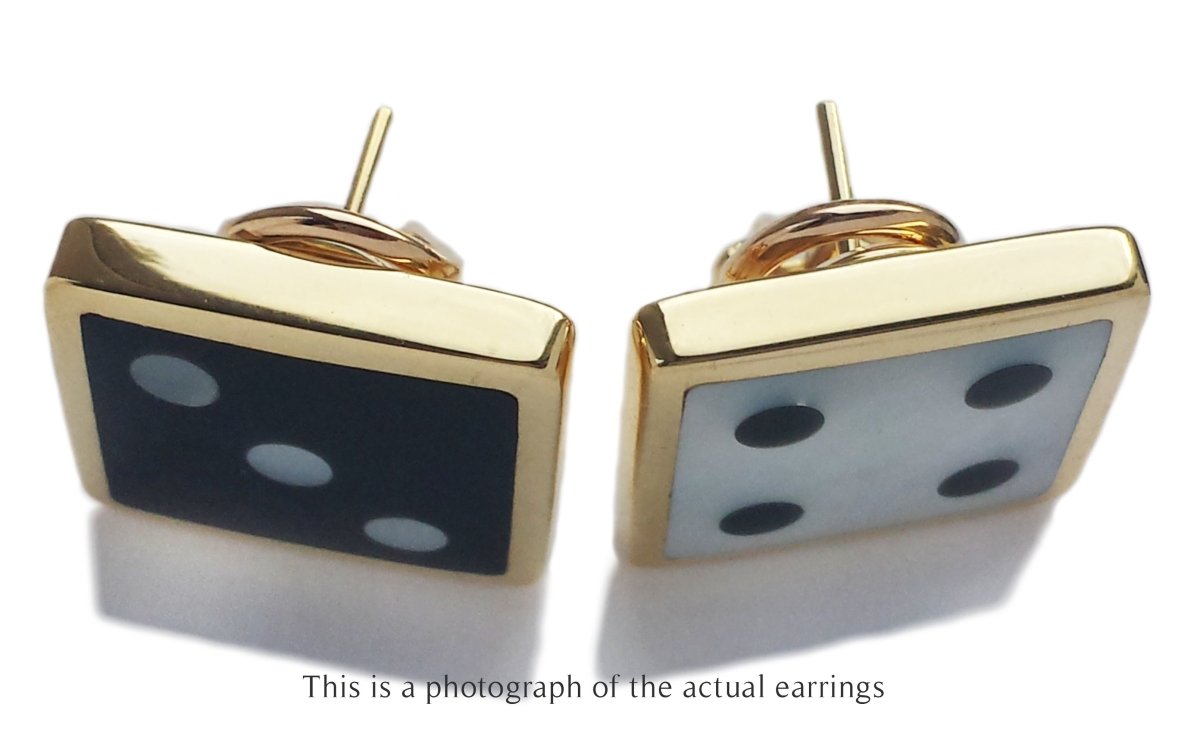 Tiffany & Co Angela Cummings Dice 18k Gold Earrings - Bloomsbury Manor Ltd
