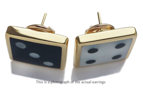 Tiffany & Co Angela Cummings Dice 18k Gold Earrings - Bloomsbury Manor Ltd
