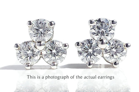 Tiffany & Co Aria 0.60ct Diamond Platinum Earrings - Bloomsbury Manor Ltd
