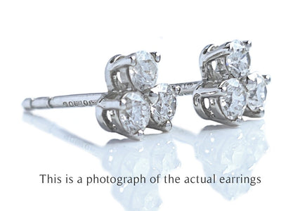 Tiffany & Co Aria 0.60ct Diamond Platinum Earrings - Bloomsbury Manor Ltd