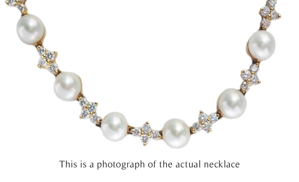 Tiffany & Co Aria 18k Gold and Pearl Necklace - Bloomsbury Manor Ltd