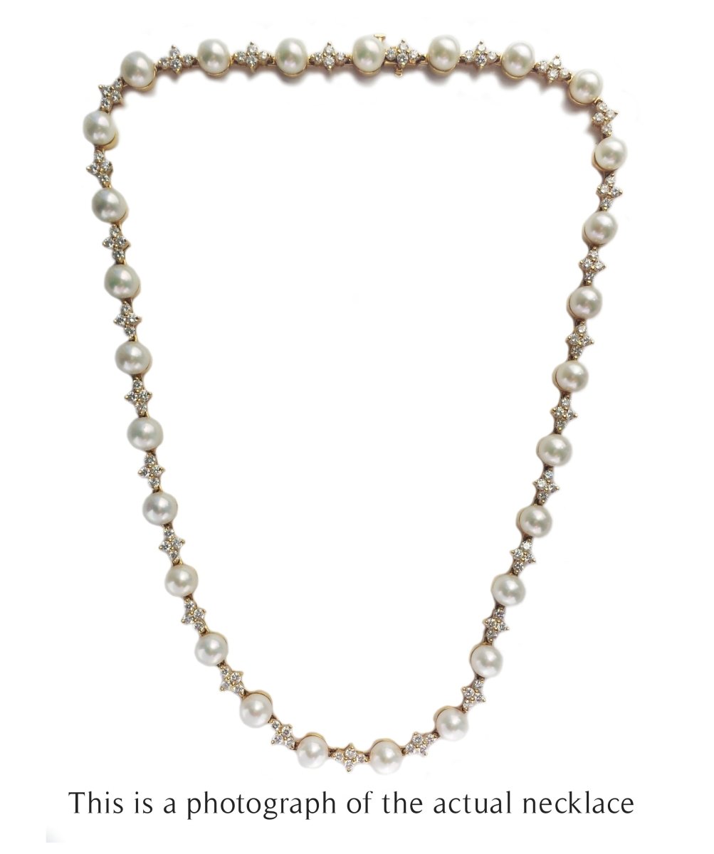 Tiffany & Co Aria 18k Gold and Pearl Necklace - Bloomsbury Manor Ltd