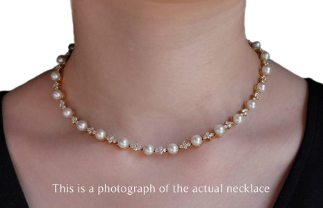 Tiffany & Co Aria 18k Gold and Pearl Necklace - Bloomsbury Manor Ltd