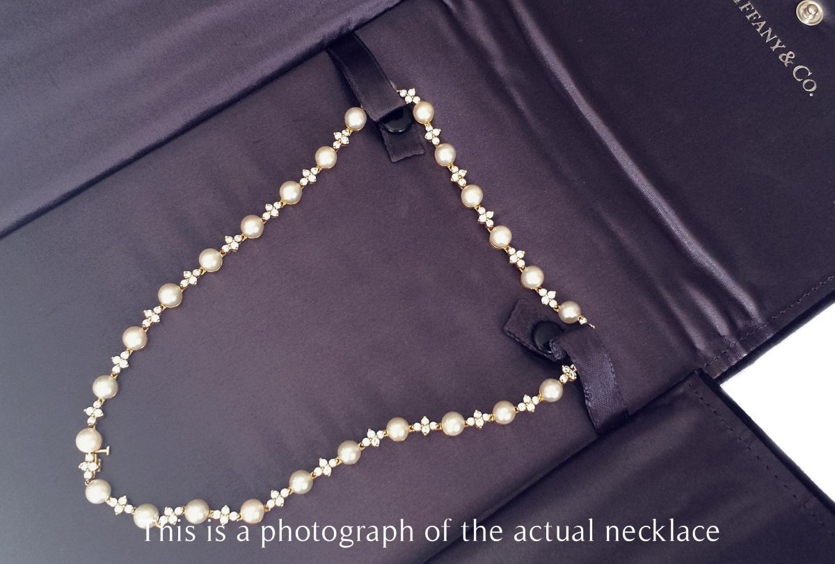 Tiffany & Co Aria 18k Gold and Pearl Necklace - Bloomsbury Manor Ltd