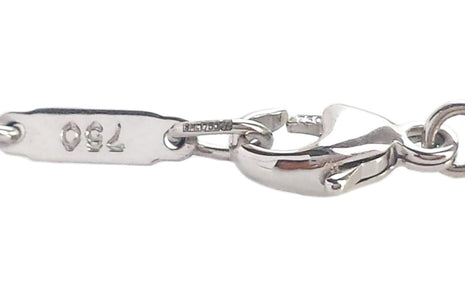 Tiffany & Co. Atlas Diamond 18k White Gold Pendant Snake Chain - Bloomsbury Manor Ltd