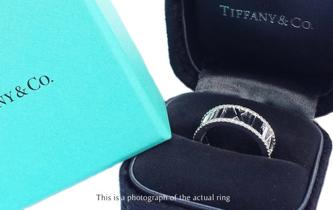 Tiffany & Co Atlas Diamond 18k White Gold Ring - Bloomsbury Manor Ltd
