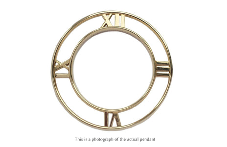 Tiffany & Co Atlas Roman Numerals 18k Gold XL Pendant - Bloomsbury Manor Ltd