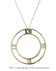 Tiffany & Co. Atlas Roman Numerals XL Pendant in 18k Gold - Bloomsbury Manor Ltd