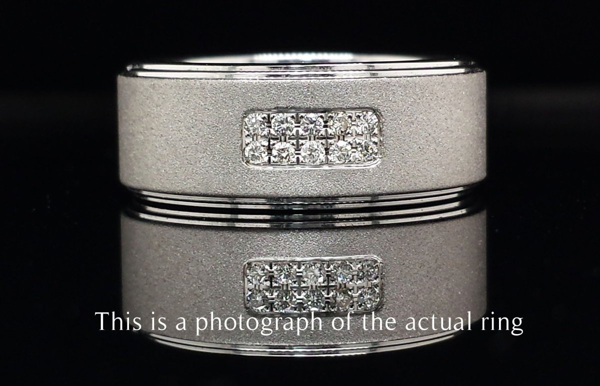 Tiffany & Co. 'Century' 8mm Wedding Band with Diamonds - Bloomsbury Manor Ltd
