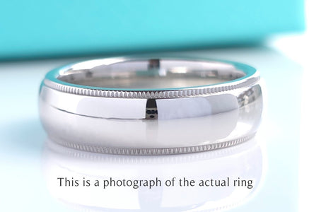 Tiffany & Co Classic Milgrain 6mm Mens Wedding Band - Bloomsbury Manor Ltd
