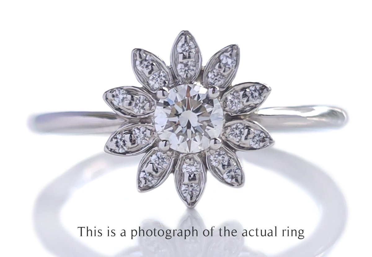 Tiffany & Co Daisy Flower Diamond Engagement Ring - Bloomsbury Manor Ltd