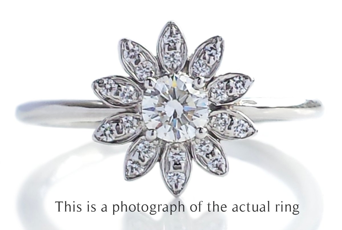 Tiffany & Co Daisy Flower Diamond Engagement Ring - Bloomsbury Manor Ltd