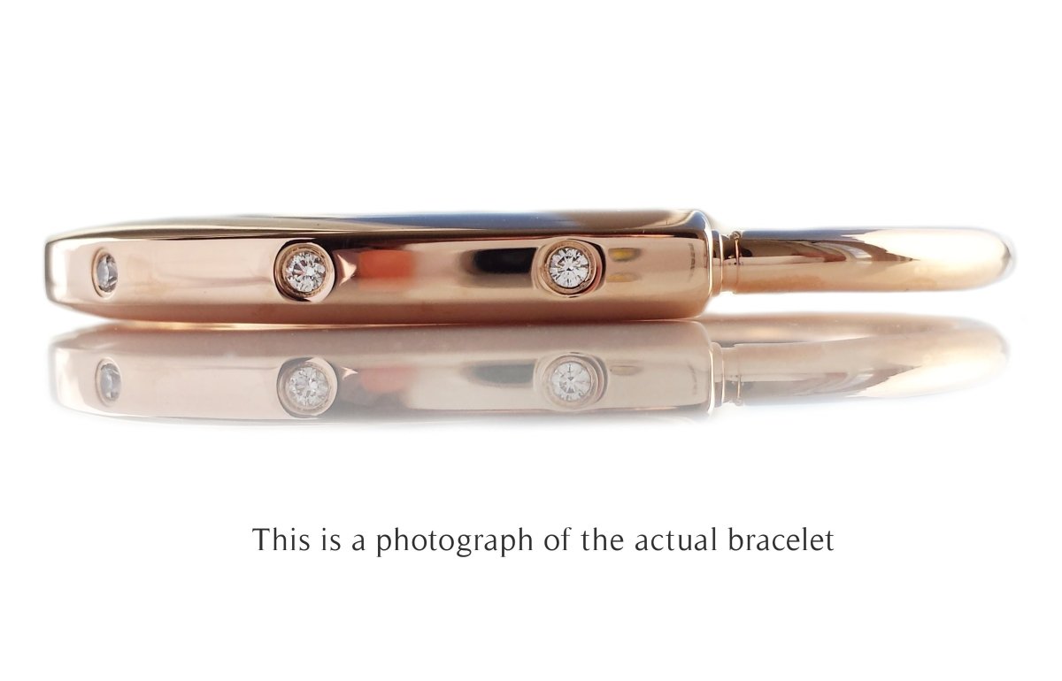 Tiffany & Co Diamond 18k Rose Gold Lock Bracelet - Bloomsbury Manor Ltd