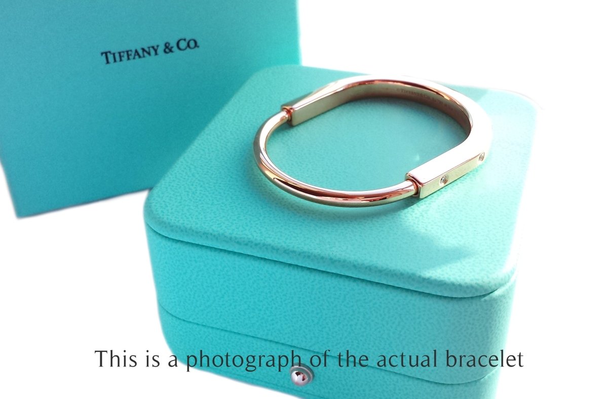 Tiffany & Co Diamond 18k Rose Gold Lock Bracelet - Bloomsbury Manor Ltd