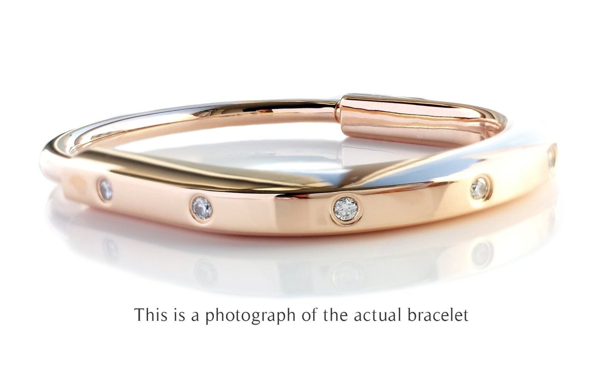 Tiffany & Co Diamond 18k Rose Gold Lock Bracelet - Bloomsbury Manor Ltd