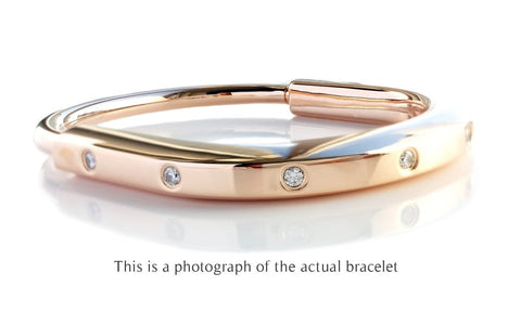 Tiffany & Co Diamond 18k Rose Gold Lock Bracelet - Bloomsbury Manor Ltd