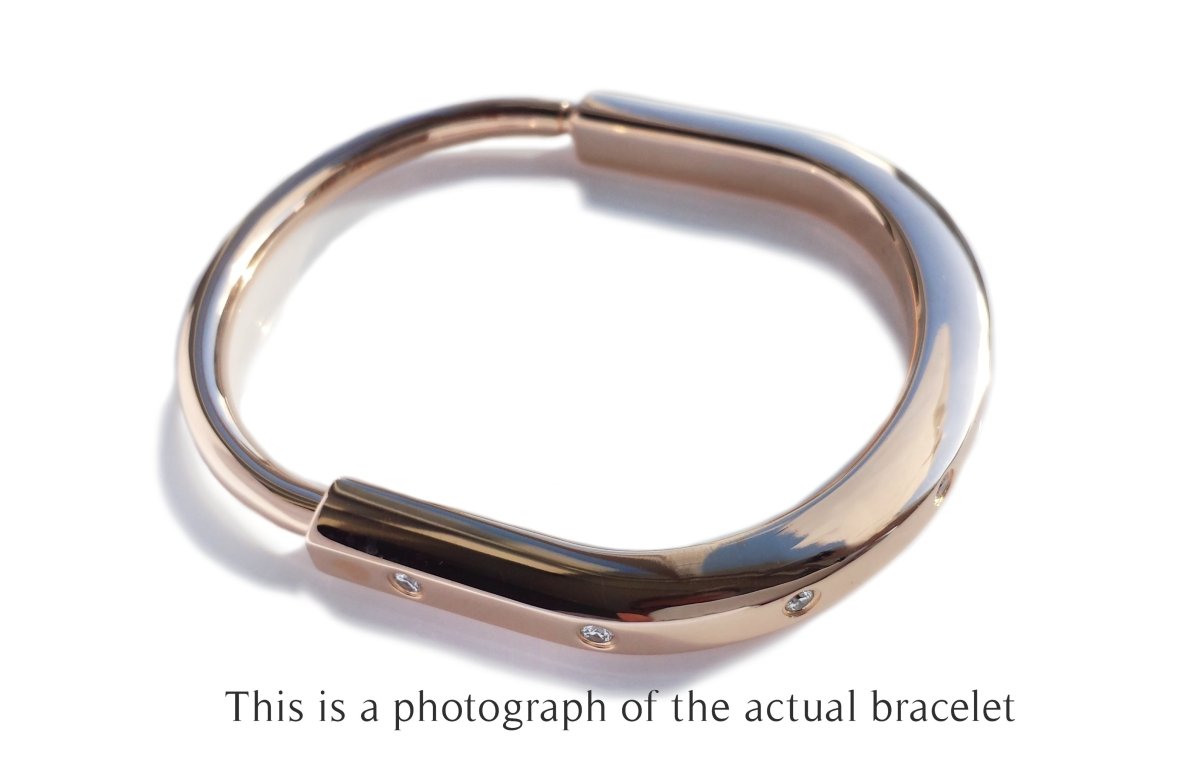 Tiffany & Co Diamond 18k Rose Gold Lock Bracelet - Bloomsbury Manor Ltd