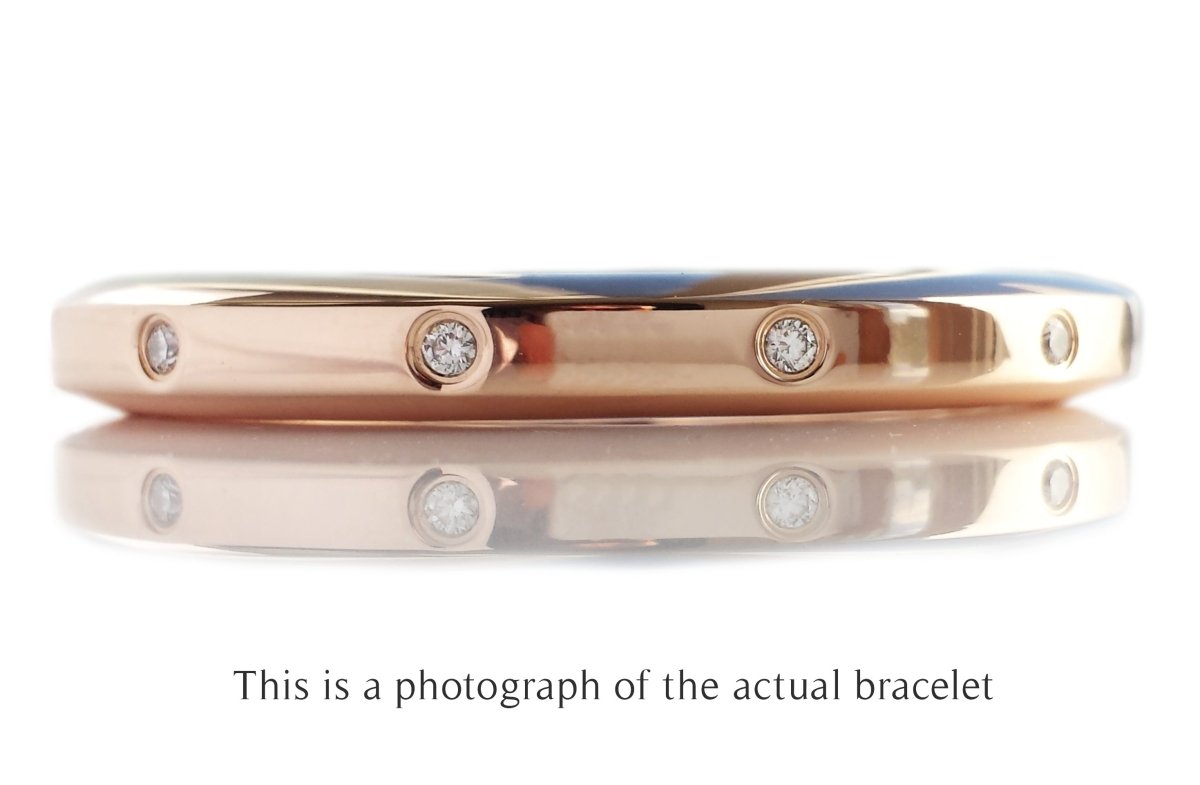 Tiffany & Co Diamond 18k Rose Gold Lock Bracelet - Bloomsbury Manor Ltd