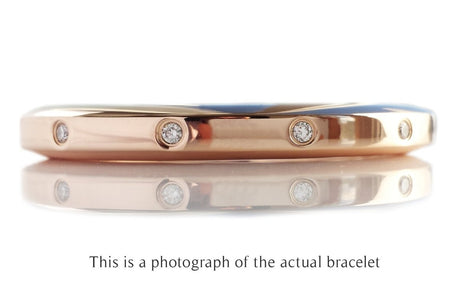 Tiffany & Co Diamond 18k Rose Gold Lock Bracelet - Bloomsbury Manor Ltd