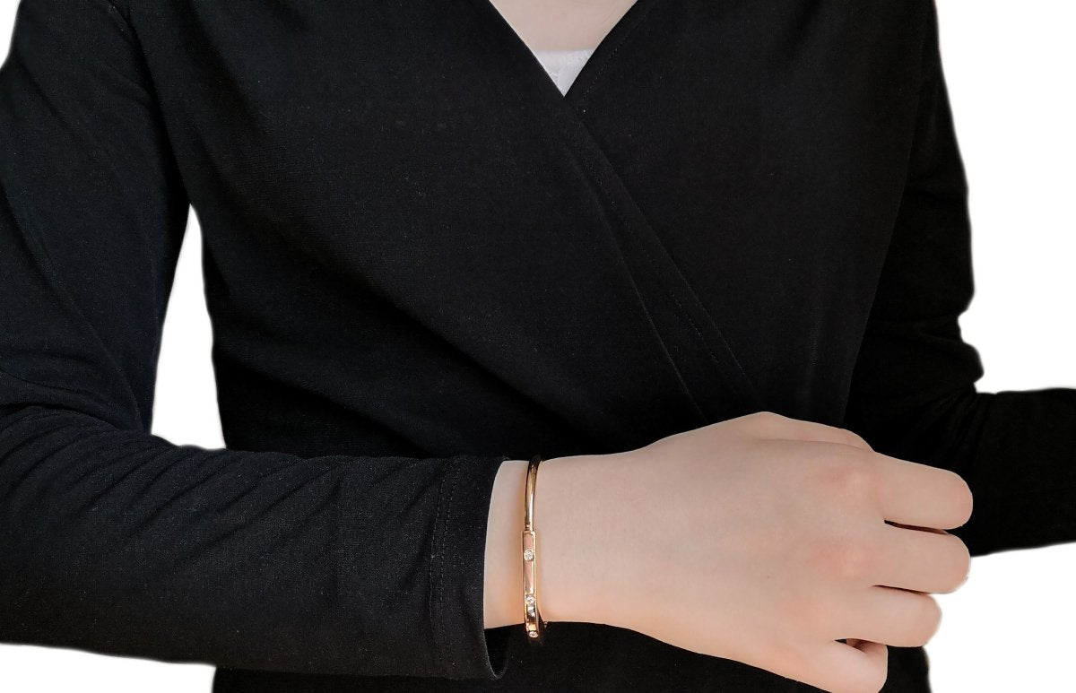 Tiffany & Co Diamond 18k Rose Gold Lock Bracelet - Bloomsbury Manor Ltd