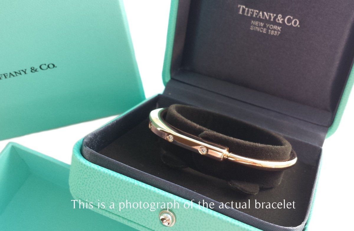 Tiffany & Co Diamond 18k Rose Gold Lock Bracelet - Bloomsbury Manor Ltd