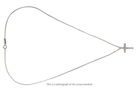 Tiffany & Co Diamond Cross Pendant with Chain - Bloomsbury Manor Ltd