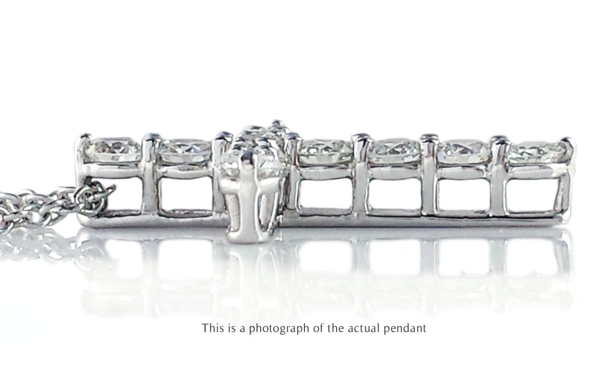 Tiffany & Co Diamond Cross Pendant with Chain - Bloomsbury Manor Ltd