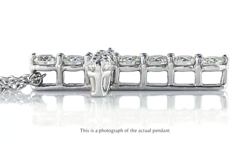 Tiffany & Co Diamond Cross Pendant with Chain - Bloomsbury Manor Ltd