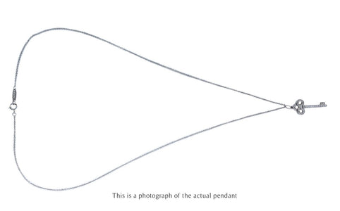 Tiffany & Co Diamond Keys Fleur de Lys Platinum Pendant - Bloomsbury Manor Ltd